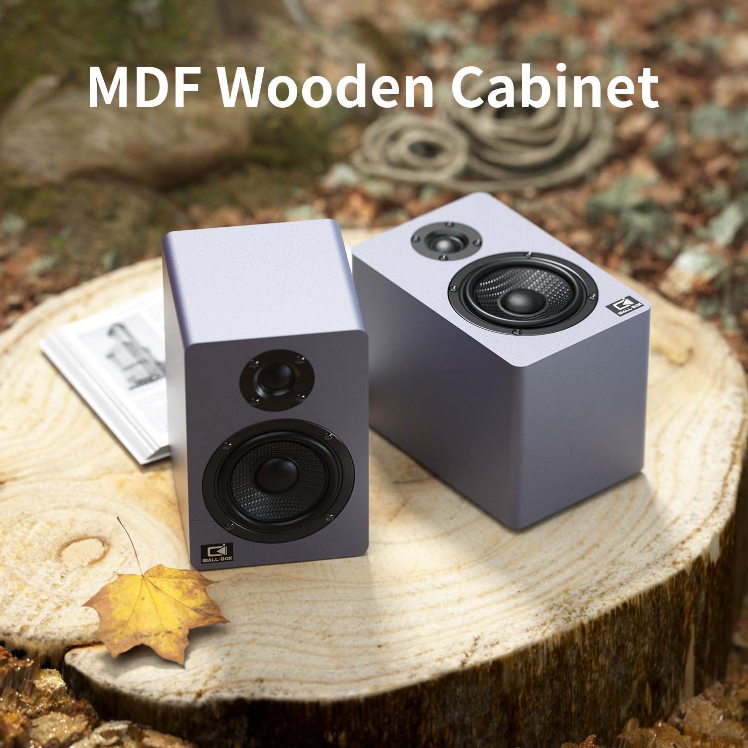 60W Computer Speakers for Desktop PC, DSP, Bluetooth 5.3, 24-Bit Optical, USB-C, AUX, Silk-Dome Tweeter, Carbon-Fiber Driver, Desk Speakers for Laptop/Mac/Monitor, Slate Blue - Image 4