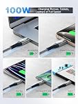USB C to USB C Cable, [10FT 2Pack] 100W Long USB C Cable, Braided Type C to C Fast Charger Cord for iPhone 17/16/15 Pro Max Plus, Samsung Galaxy S25/S24/S23, iPad, MacBook, Tablet, Laptop, Switch, Ps5