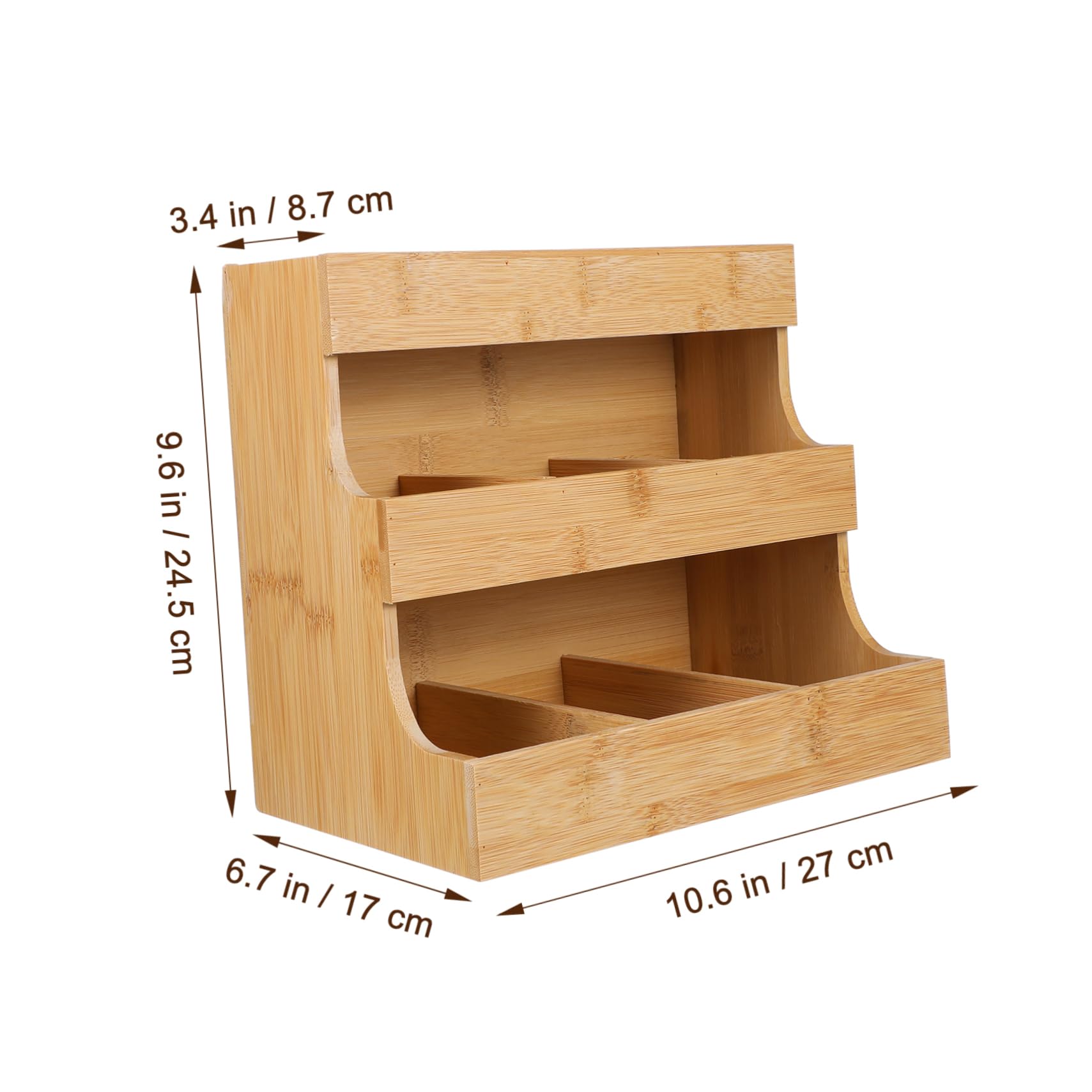 BRIGHTFUFU Creative Tea Bag Holder Rack Wooden Tea Storage Organizer for Home Office Coffee Shops Stylish Tea Container for Easy Access to Tea Bags Sugar Packs More