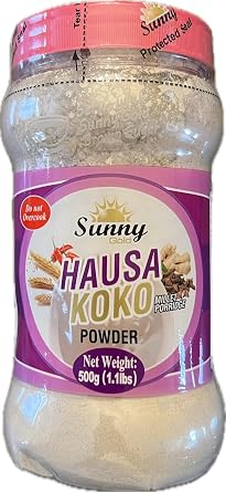 Sunny Gold Hausa Koko Millet Porridge Powder, Traditional African Breakfast Mix with Ginger and Cloves, 500g (1.1lbs)