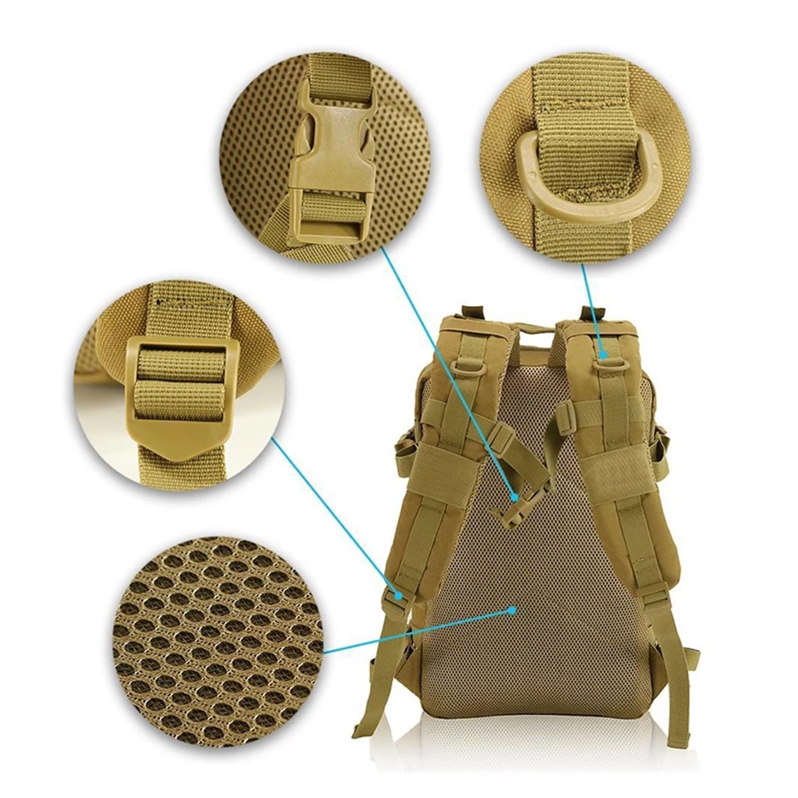 Zaino tattico da arrampicata Sport Outdoor Camping Caccia Pesca Escursionismo Borsa Grande Molle Storage Bagagli da Viaggio Multi-tasca