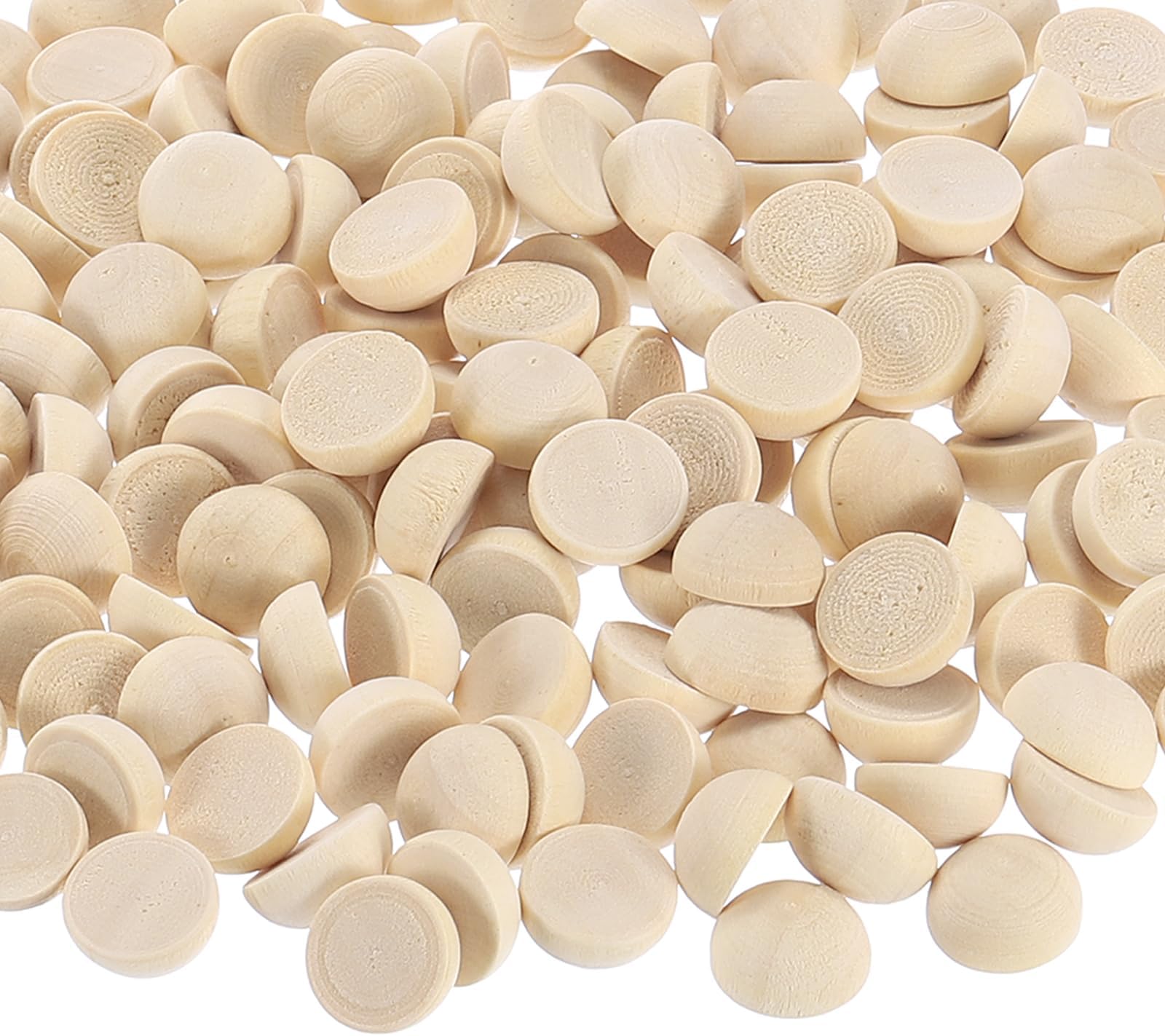 uxcell 200pcs Round Wood Balls 1/2 inch Diameter Unfinished Solid Wooden Spheres, Natural Wood Craft Balls for DIY Craft Projects Art Ornaments