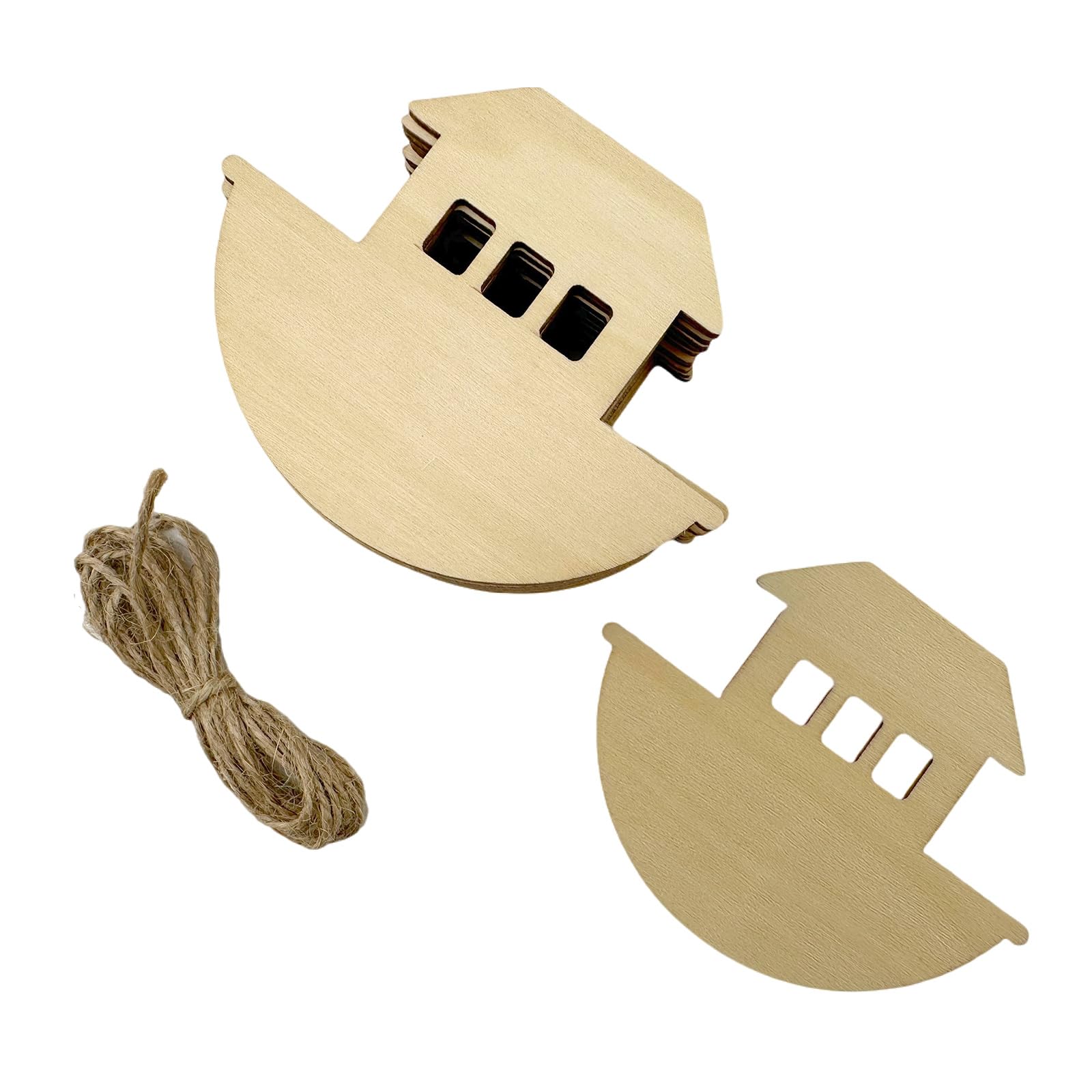 Peinture de bateau et travaux manuels sur deco en bois brut a suspendre