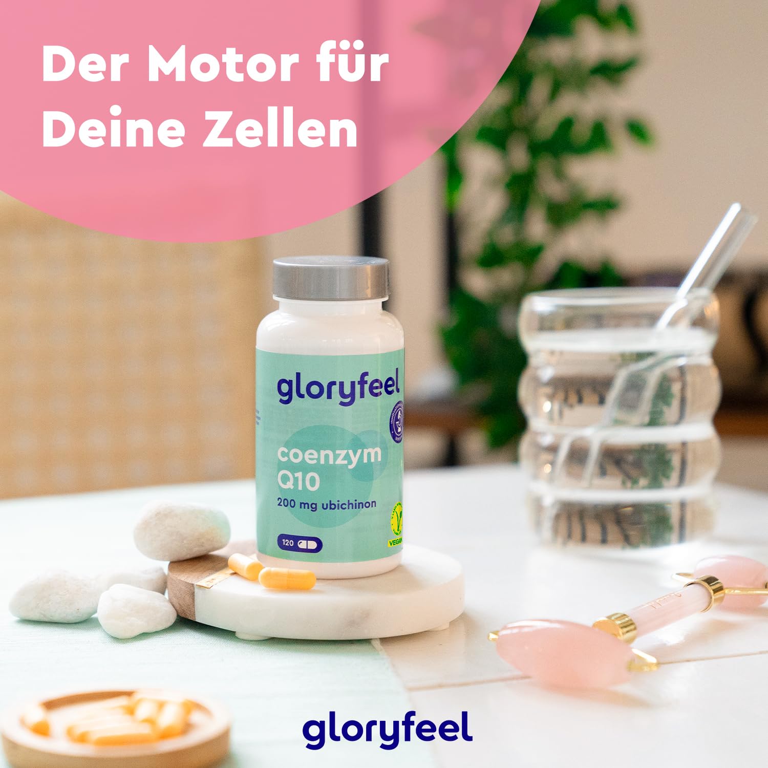 Coenzym Q10 Hochdosiert - 200mg pro Kapsel - 120 vegane Kapseln (4 Monate) - CoQ10 aus pflanzlicher Fermentation - Laborgeprüft, ohne Zusätze in Deutschland hergestellt