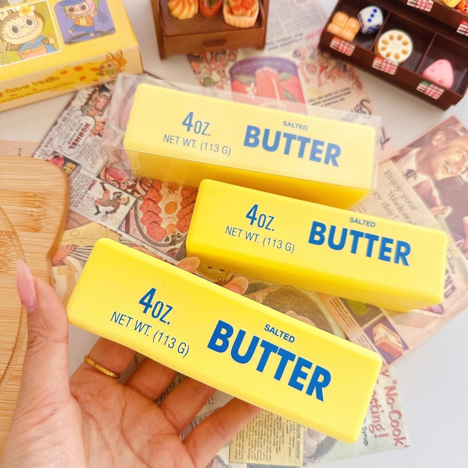Giant Butter Squishy – Jumbo Squishy Butter Stick, Large & Mini Squeezy Butter Toy, 14oz Stress Relief Slow Rising Fun (1pc*24cm/9.45in) — view 2