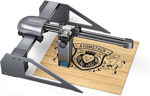ATOMSTACK P7 M40 - Cortador y máquina grabadora láser de 40 W cortador láser de mayor precisión de 55 W con láser de enfoque fijo para madera
