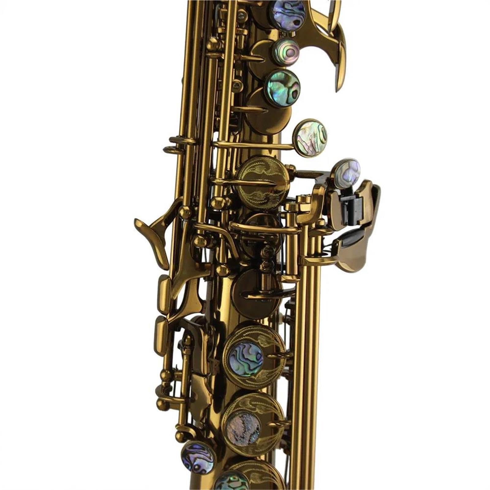Adulte Saxophone Saxophone Soprano En Laiton Bb Adulte Laque Dorée