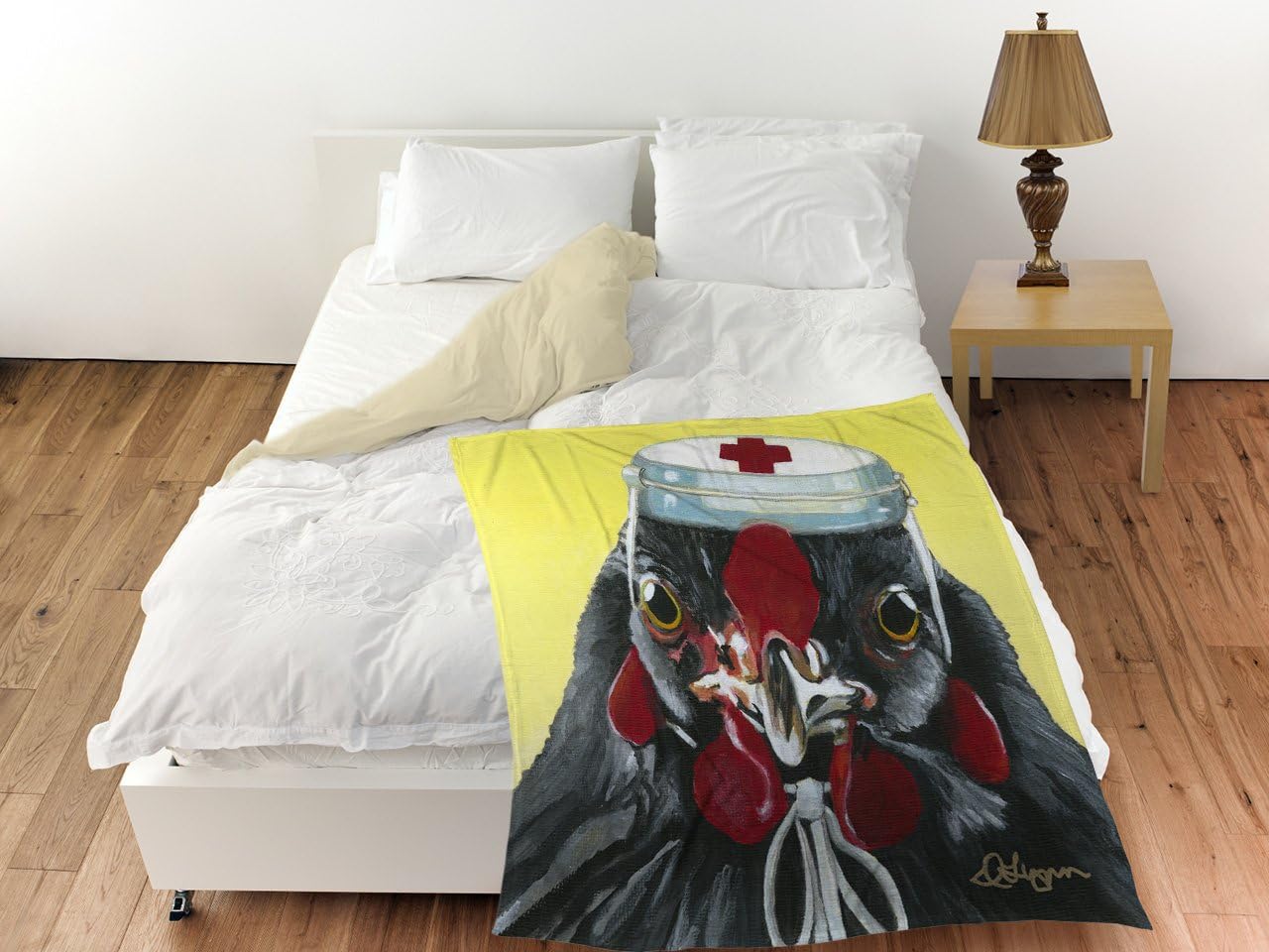 Manual Woodworkers & Weavers Coral Fleece Throw Blanket, 60 by 80-Inch, You Silly Bird Mama