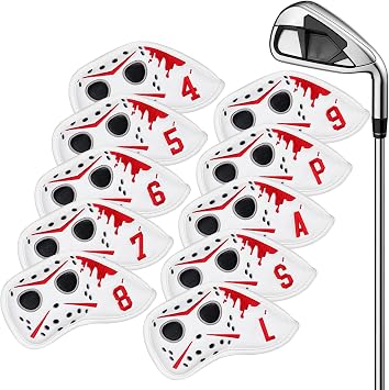 mytag Golf Club يغطي قناع الهوكي ، غلاف السائق Fariway Wood Headcover Hybrid Headcover | Golf Iron Covers 10PCS