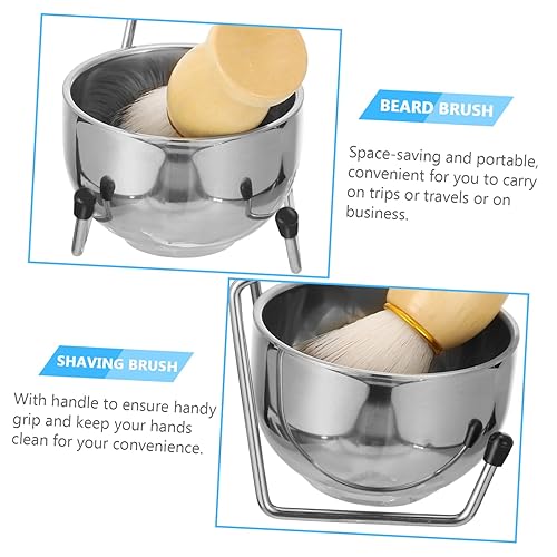 Miniatura 2 de Beavorty 3 Sets shaving brush set men's shaving cream rasuradoras para hombres razor for face badger hair brush shave brush beard shaving bowl