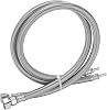 Solimeta Push-To-Connect Stainless Steel Hose Kit for Under Sink Water Filter, 38 MaleFemale with 12 Adapters, 2.5FT