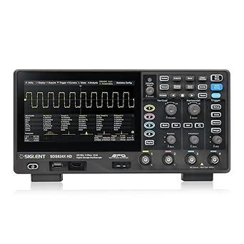 SIGLENT Digital Oscilloscope SDS814X HD 100MHz Frequency Band + 12 bit Vertical Resolution + Maximum 2 GSa/s Sample Rate + 4 Analog Channels + 50 Mpts Maximum Memory Length + 500,000 Wfms/s Waveform