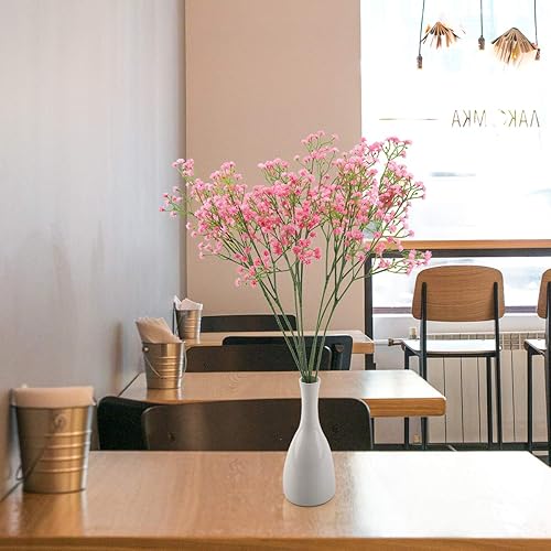 Miniatura 2 de BOMAROLAN - Ramo de 12 flores velo de novia artificiales con sensación real al tacto, Gypsophila falsa, bricolaje para decoración de bodas o fiestas