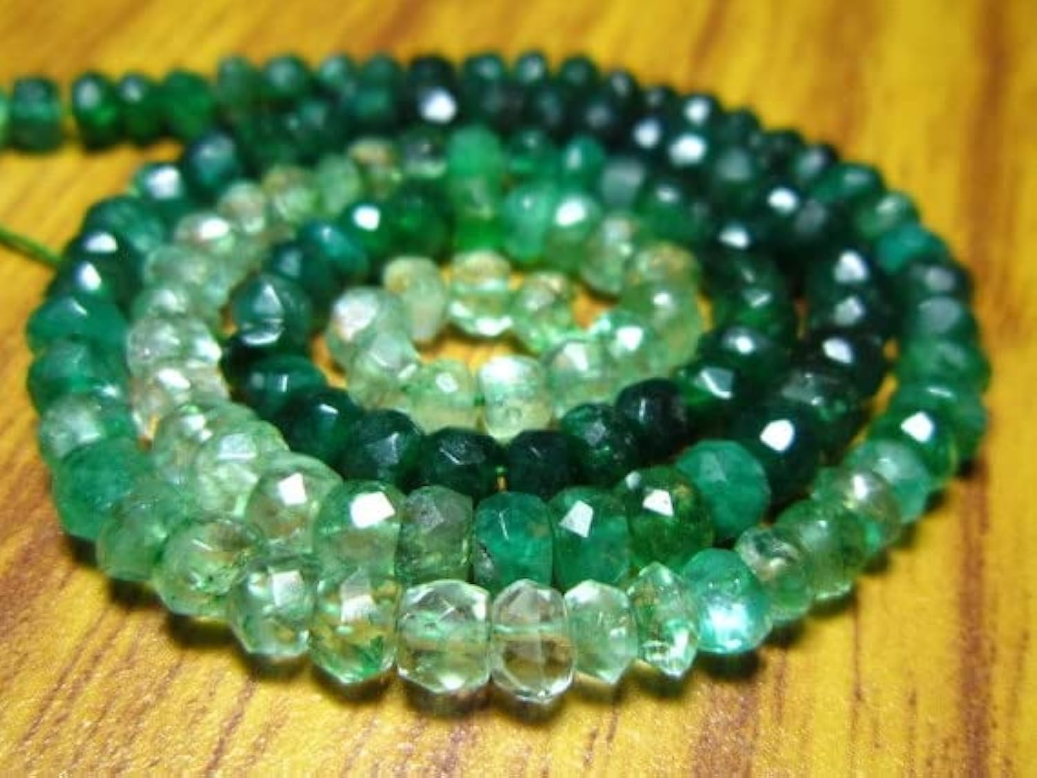 Quartz vert naturel fil de 14 pouces pour enfilage et tissage de perles fines