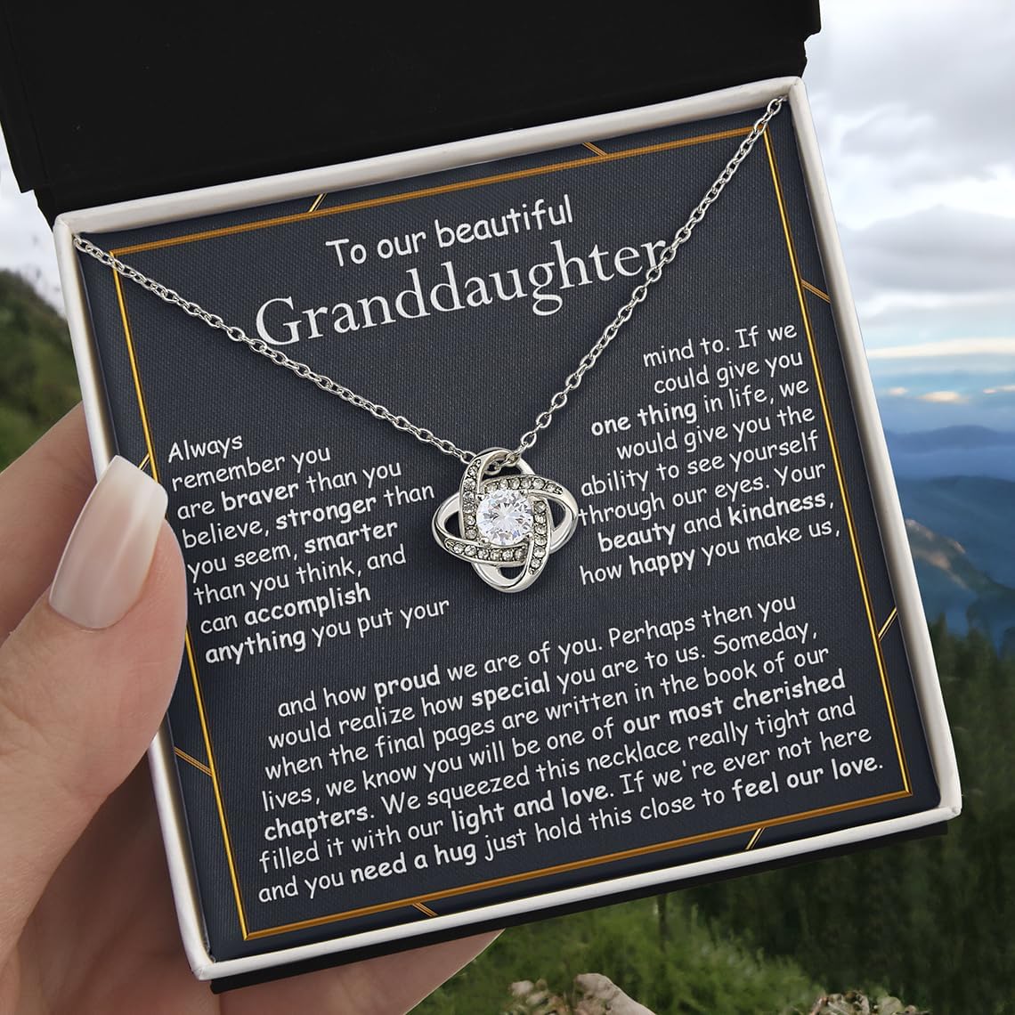 Granddaughter's Necklace - Gift From Grandparents, Christmas Jewelry - Image 2