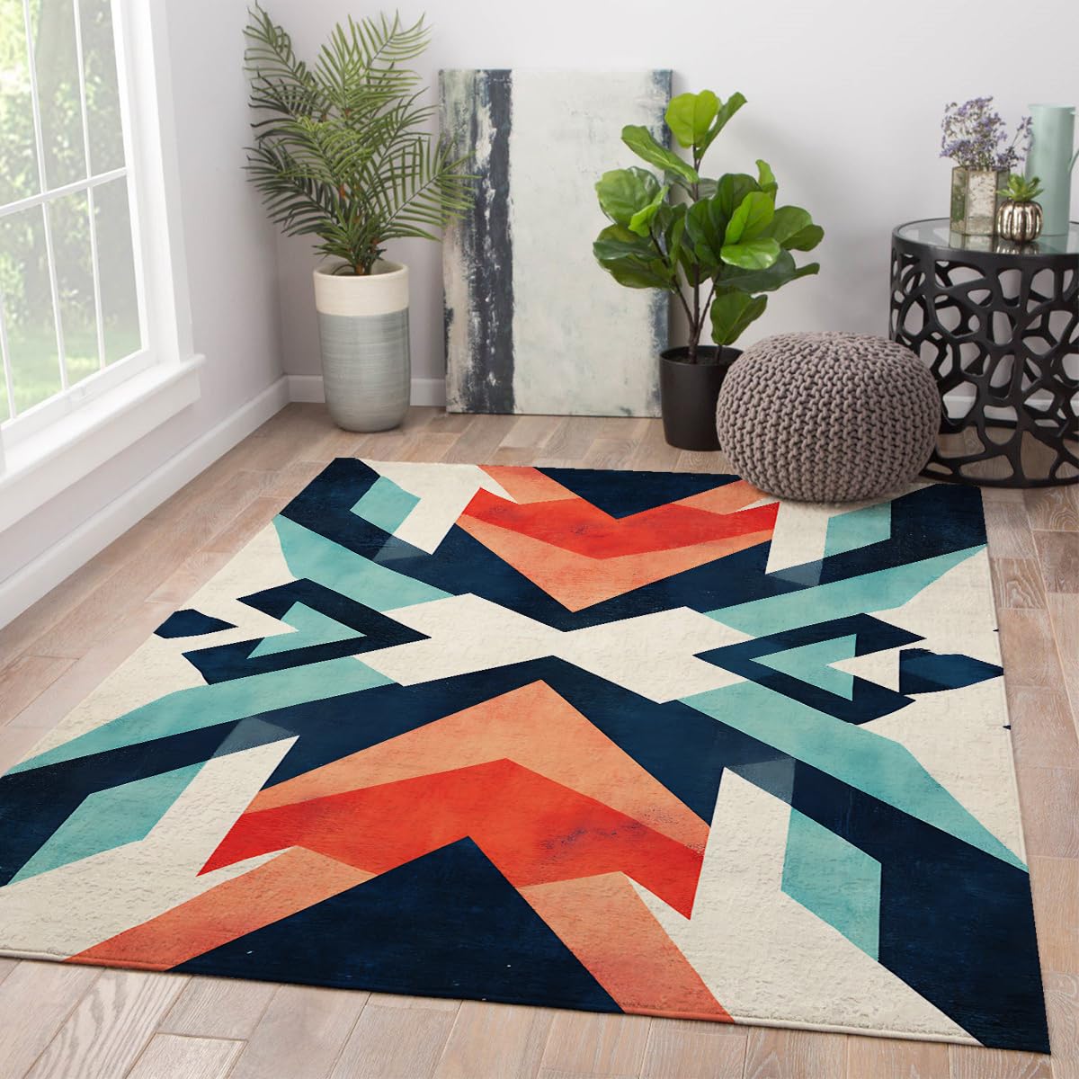 Tapis rustique antidérapante contre les glissades de salon