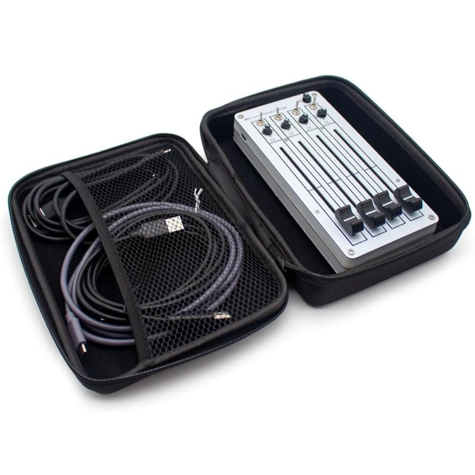 Fader Midi De 4 Canales Y 100 Mm, Mezclador Deslizante Midi Delgado De 4 Pistas, Interfaz USB, Mapeo CC Personalizado, para Software DAW Y Edición En Estudios De Producción Musical.