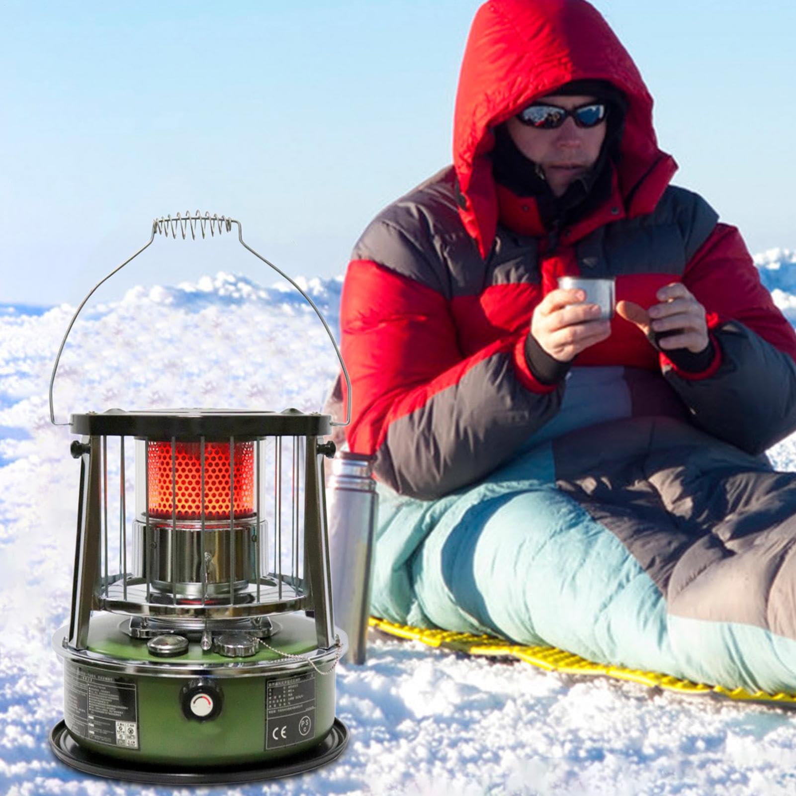 Heizgerät Für Petroleum - Tragbarer Heizofen | Höhenverstellbares Zeltheizgerät | Für Außenbereich Terrasse Angeln Innenbereich Zuhause Bad Camping Und Geschäft
