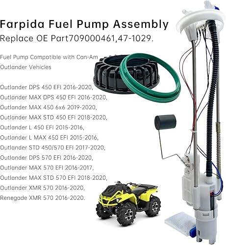 Miniatura 2 de 709000461, 47-1029 Conjunto de bomba de combustible compatible con Can-Am Outlander DPS 450570 MAX 450570 XMR 570 STD 450570 Renegade XMR 570