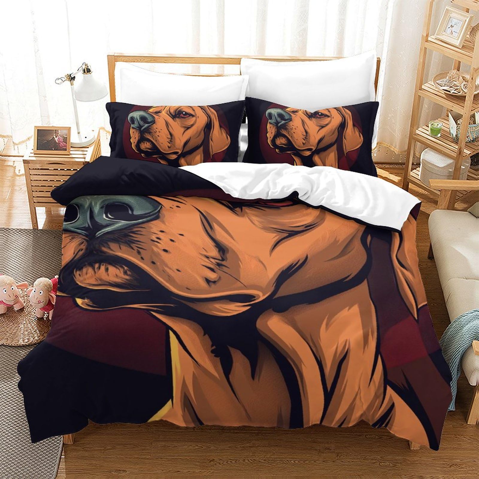 Housse de couette Labrador en microfibre pour une chambre d'enfant cocooning et chaleureuse
