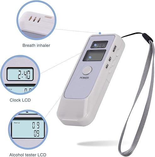 Miniatura 3 de Alcoholímetro digital profesional con pantalla LCD para uso doméstico