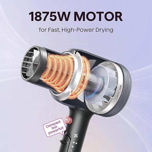 Miniatura 3 de Wavytalk Secador de pelo iónico con difusor para cabello rizado secador de pelo profesional difusor y boquilla concentradora para mujeres estilo