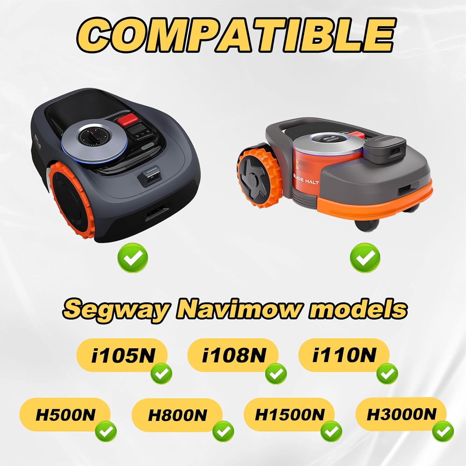 REEYEAR 36 Pack Replacement Blades Compatible with Segway Navimow X3,i & H Series – Upgraded Thickened Titanium Coated Double-Edged Mower Blades for Efficient & Durable Lawn Cutting