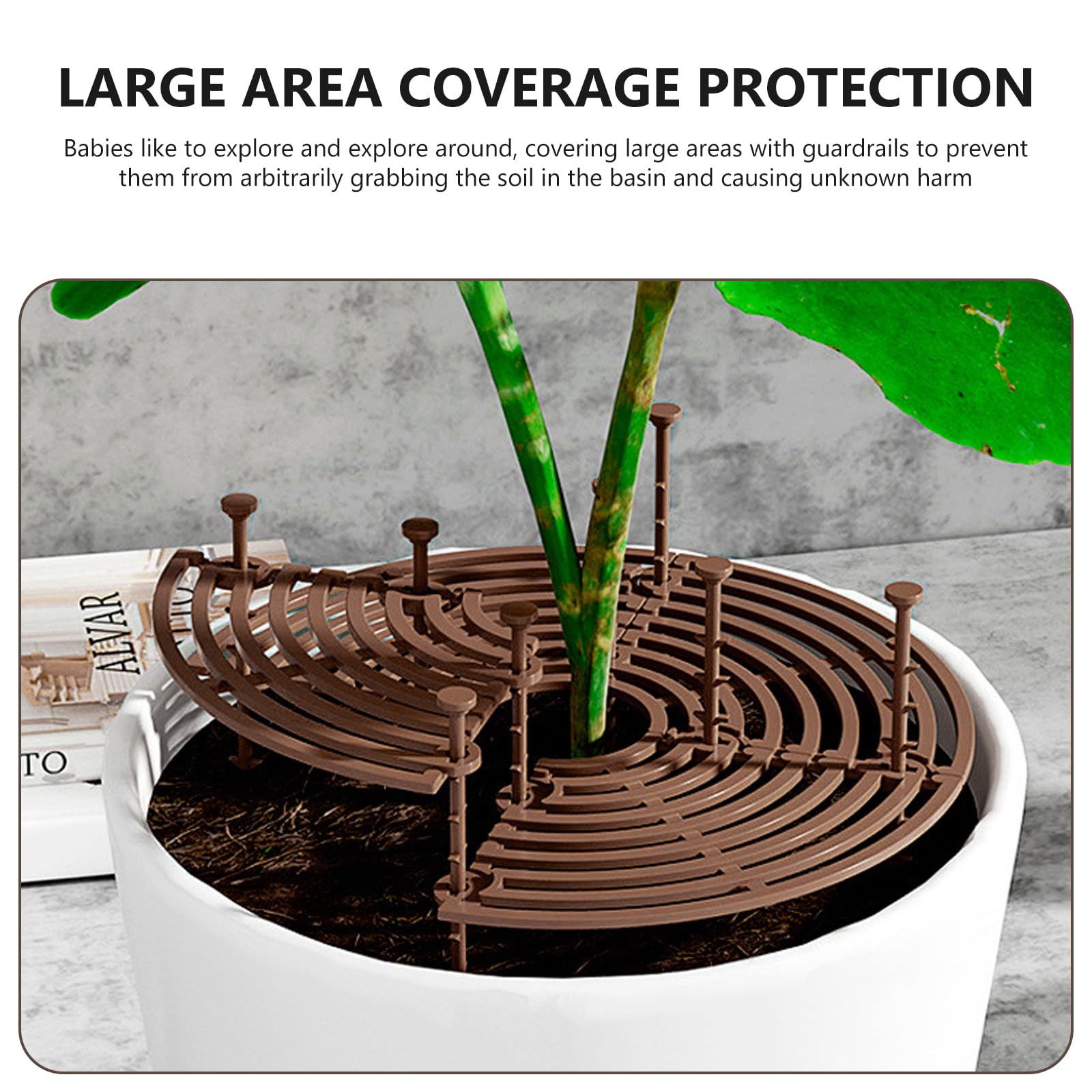 Grille de Protection pour Pot de Fleurs 52 cm et 28 cm avec Boulons, Protection pour Pots de Plante