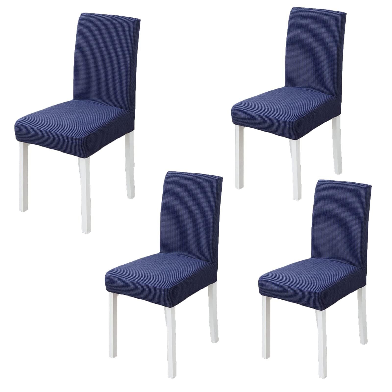 NMVAWIPT Stretch Dining Chair Slipcovers Covers Removable Kitchen Protector For Room Hotel Wedding Banquet Corn(24#,4pcs)