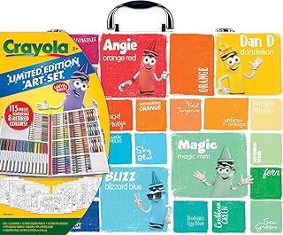 Crayola Limited Edition Coloring Set (115pcs), Kids Drawing Supplies Kit with Crayons, Markers & Colored Pencils, Birthda...