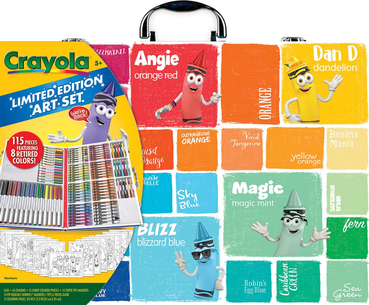 Maletin 25 rotuladores lavables y 40 hojas para colorear crayola