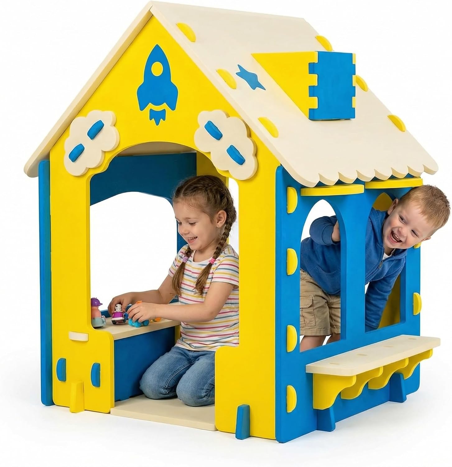 Kids Outdoor Play Tent, Backyard Playhouse for Boys Girls, Foldable Easy Setup Camping Tent, Durable Indoor Outdoor Toy, Easter Gift for Kids Ages 4-8