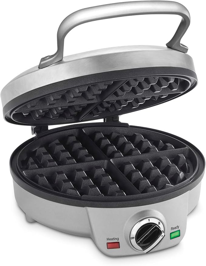 Cuisinart round 4-slice Belgian waffle maker with ceramic plates
