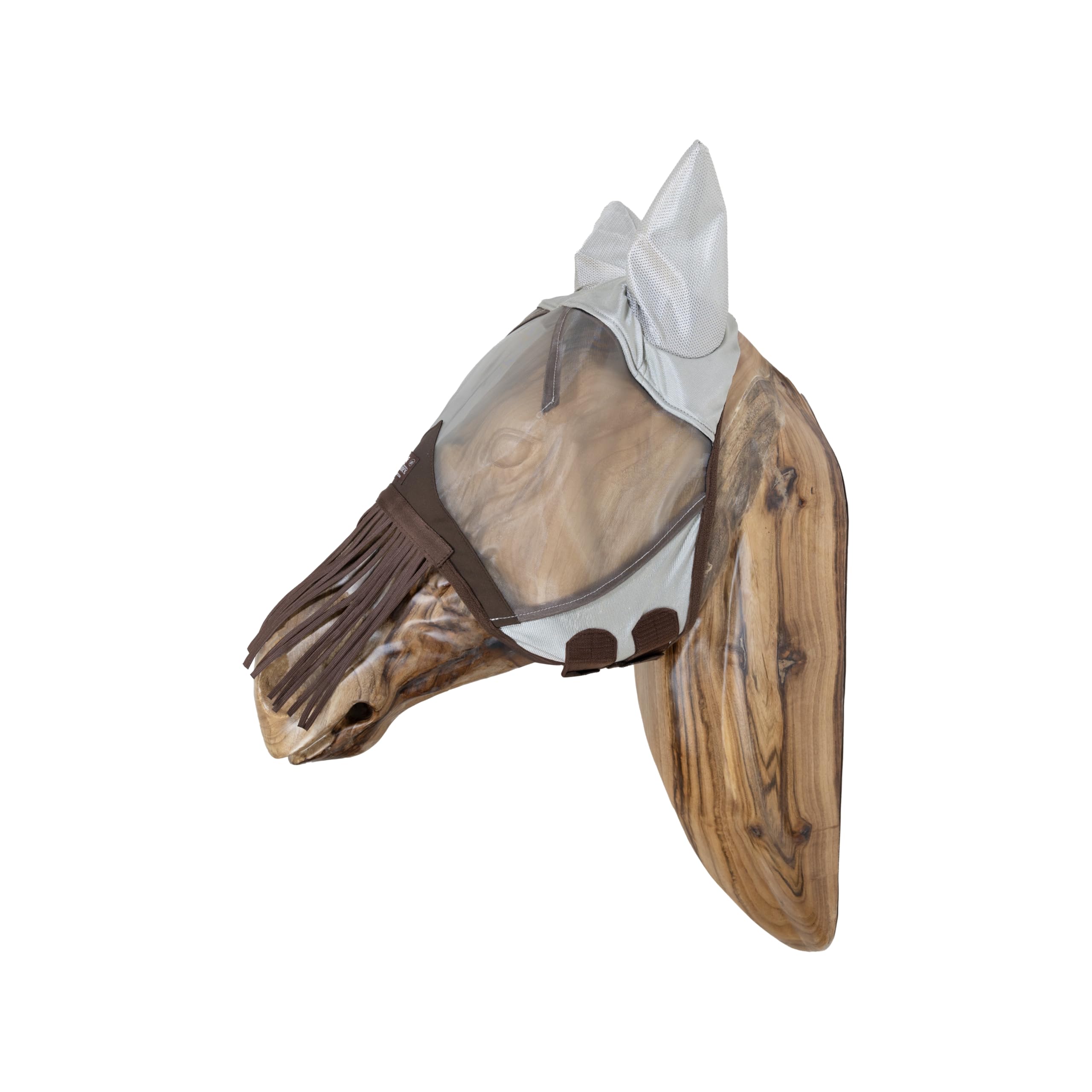 Kentucky - Fliegenmaske Classic mit Ohren und Nasenfransen Silber cob