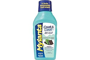 Mylanta Antacid and Gas Relief, Coat & Cool Formula, Chocolate Mint Flavor