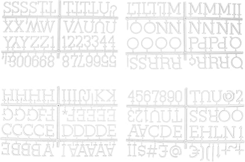 Miniatura 7 de Veskaoty - Tablero de letras de plástico con 376 letras, números y símbolos, tablero de mensajes intercambiable de 16 x 20 pulgadas con marco de