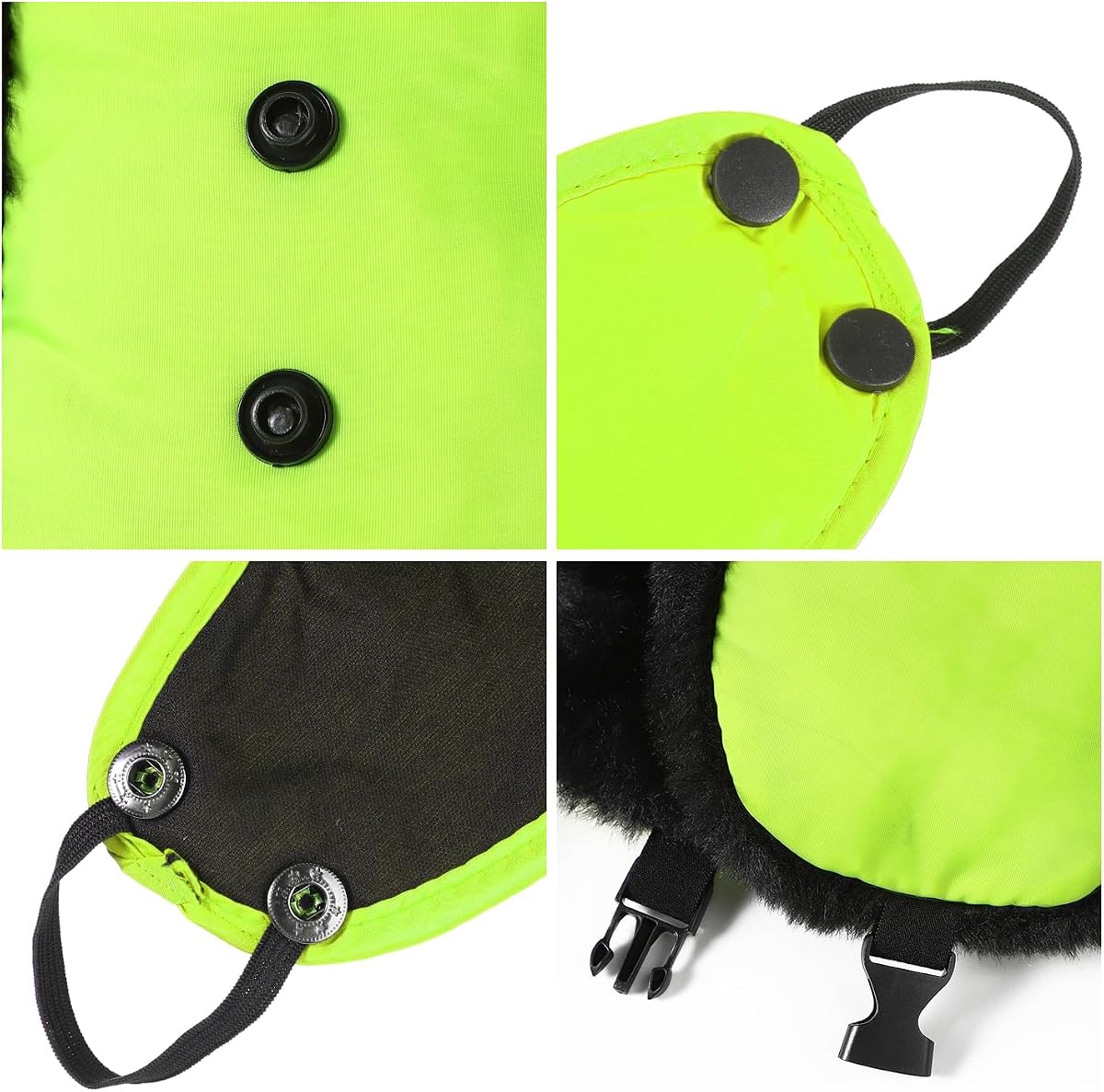 Winter High Visibility Reflective Trapper Hat Thermal Faux Fur Hunting Hat with Ear Flaps Mask Ushanka Russian Ski Cap - Image 6