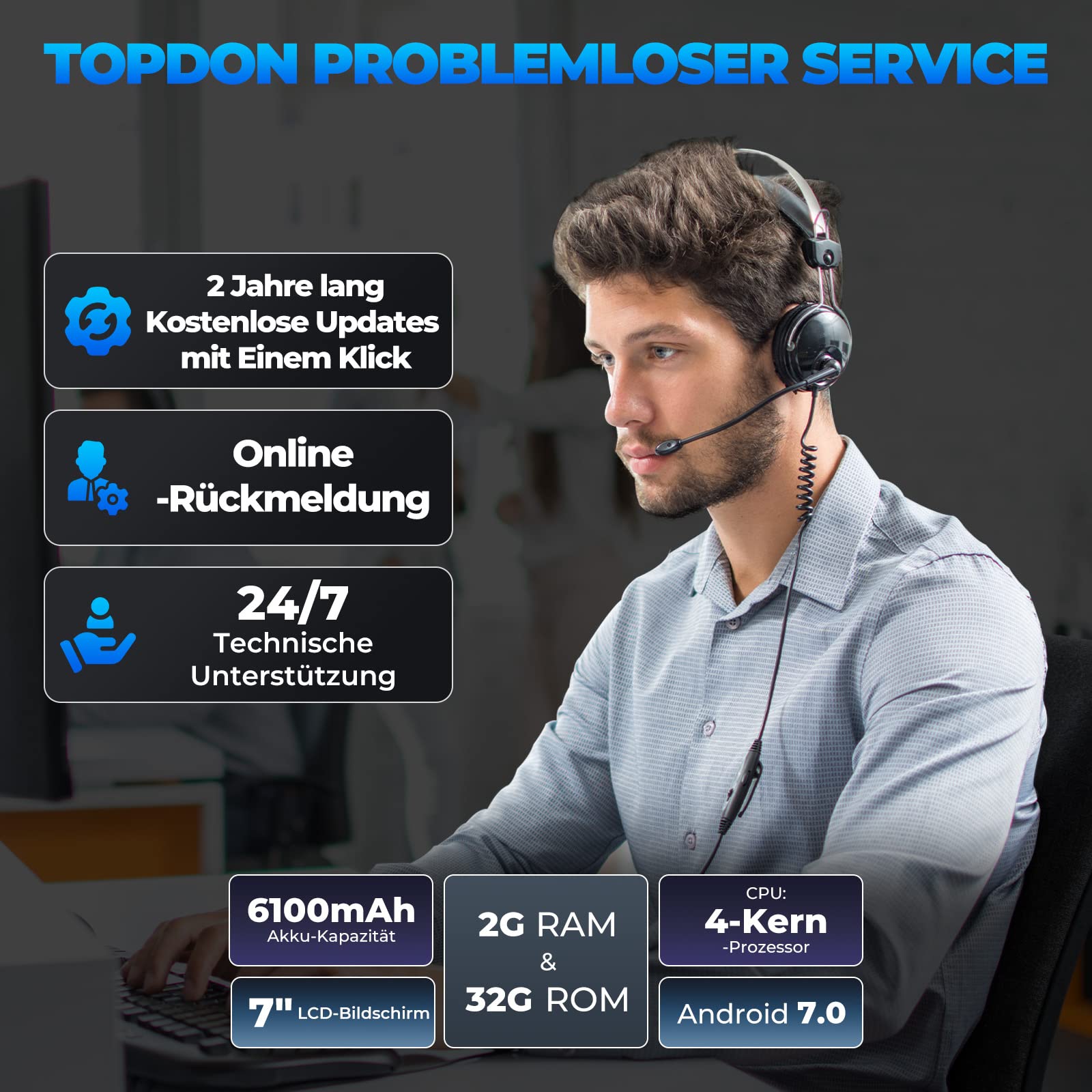 TOPDON Diagnosegerät Auto ArtiDiag Pro V2.0, OBD2 Diagnosegerät, ECU/Online-Codierung, Aktive Test, 35+ Wartungsdienste, Alles System Diagnosegerät, 2 Jahre Kostenlose Updates