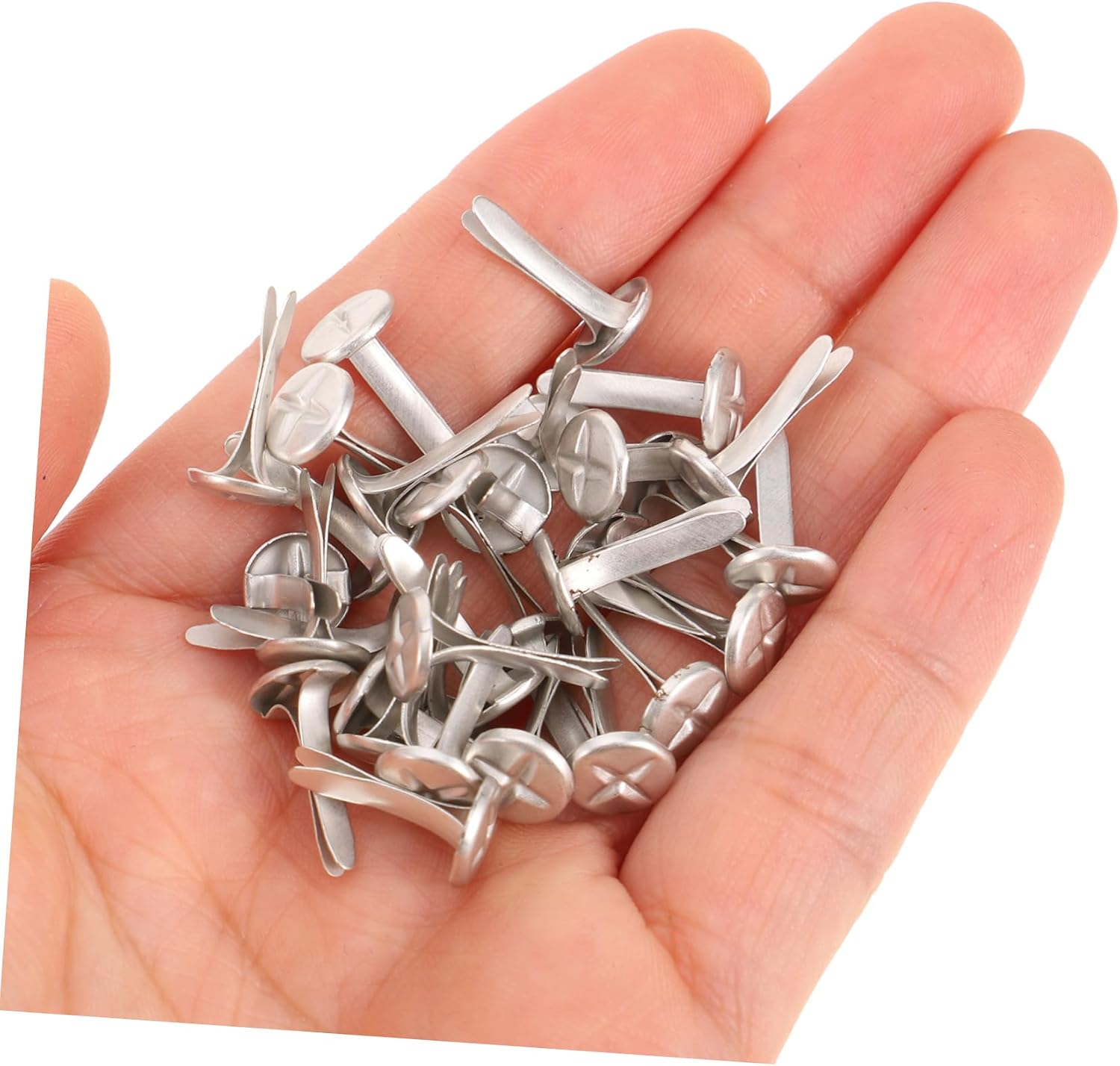 Artibetter Scrapbooking Paper Fasteners 100pcs Two-Legged Nail Brad Craft Making Mini Brad Fasteners
