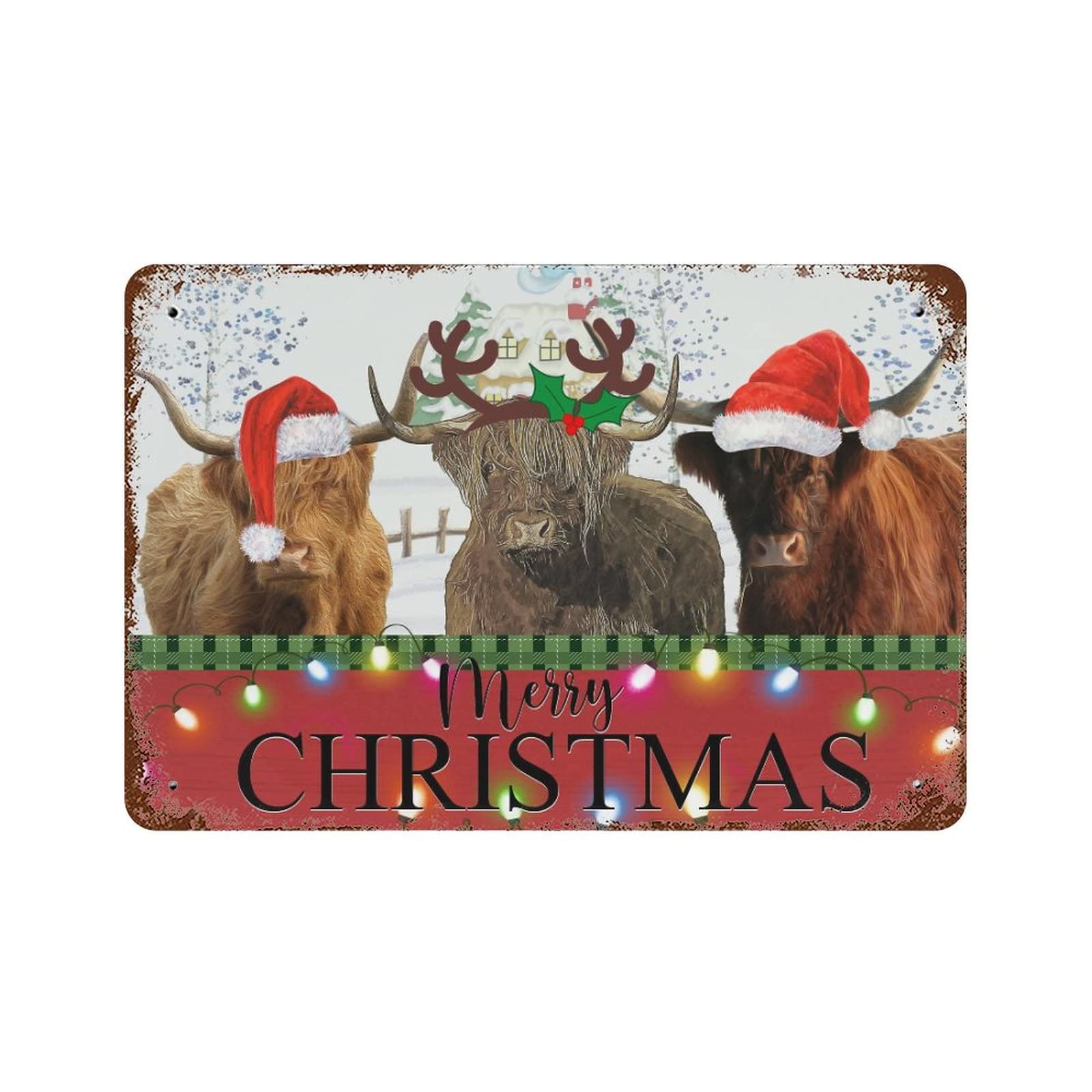 Panneau en métal Merry Christmas pour remplacer les décos de Noël fragiles