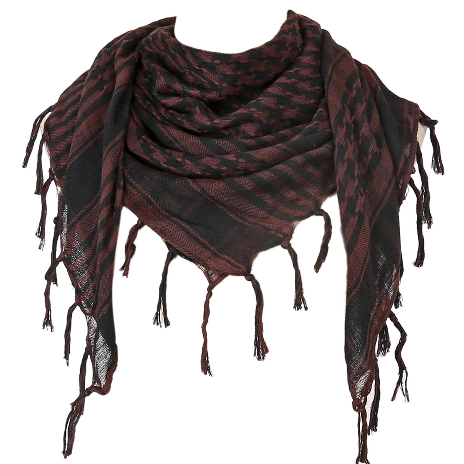 Maxtonser Desert Shemagh Scarf Soft Fringed Arab Headscarf Unisex Keffiyeh Bandana Unisex Headwrap Arabian Scarf Head Covering