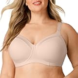 Playtex Women's Wireless Balconette Bra, Full-Coverage Bras for Women, Support, Moisture Wicking (Plus