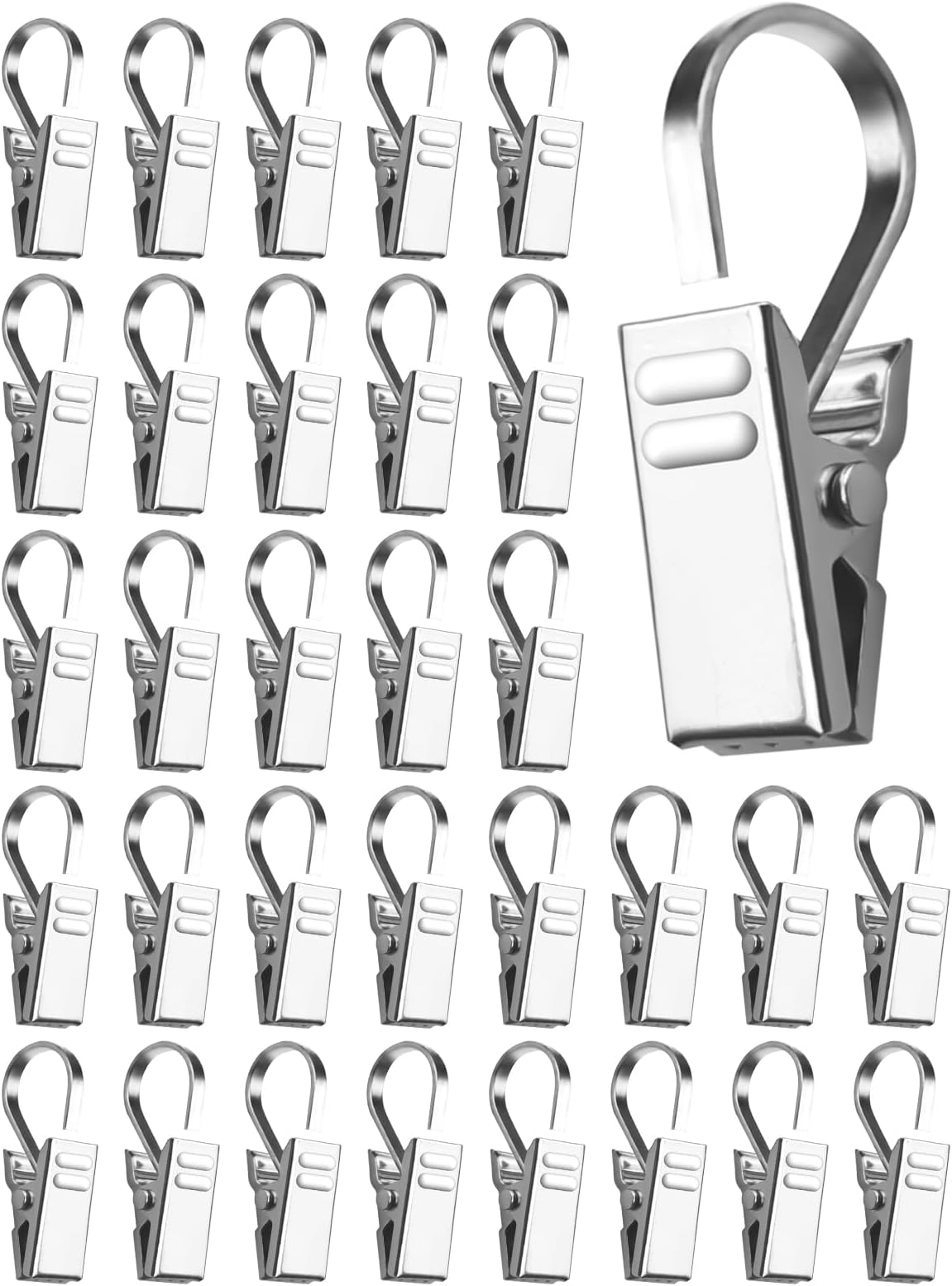 Asta Per Tende In Acciaio Inox 5m Con 24 Clip - Cavo Per Tende, Stendibiancheria O Decorazioni - Foto 9