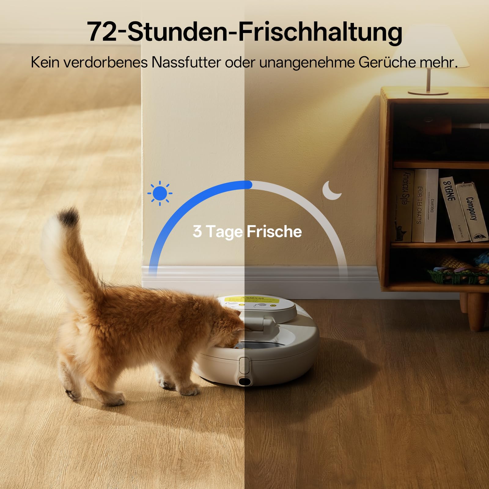 UBPET Futterautomat Katze Nassfutter, Dual-Temp mit Halbleiterkühlung & heizung, App gesteuerter Futterautomat Katze für Katzen & kleine Hunde, 24-Stunden-Frischhaltung