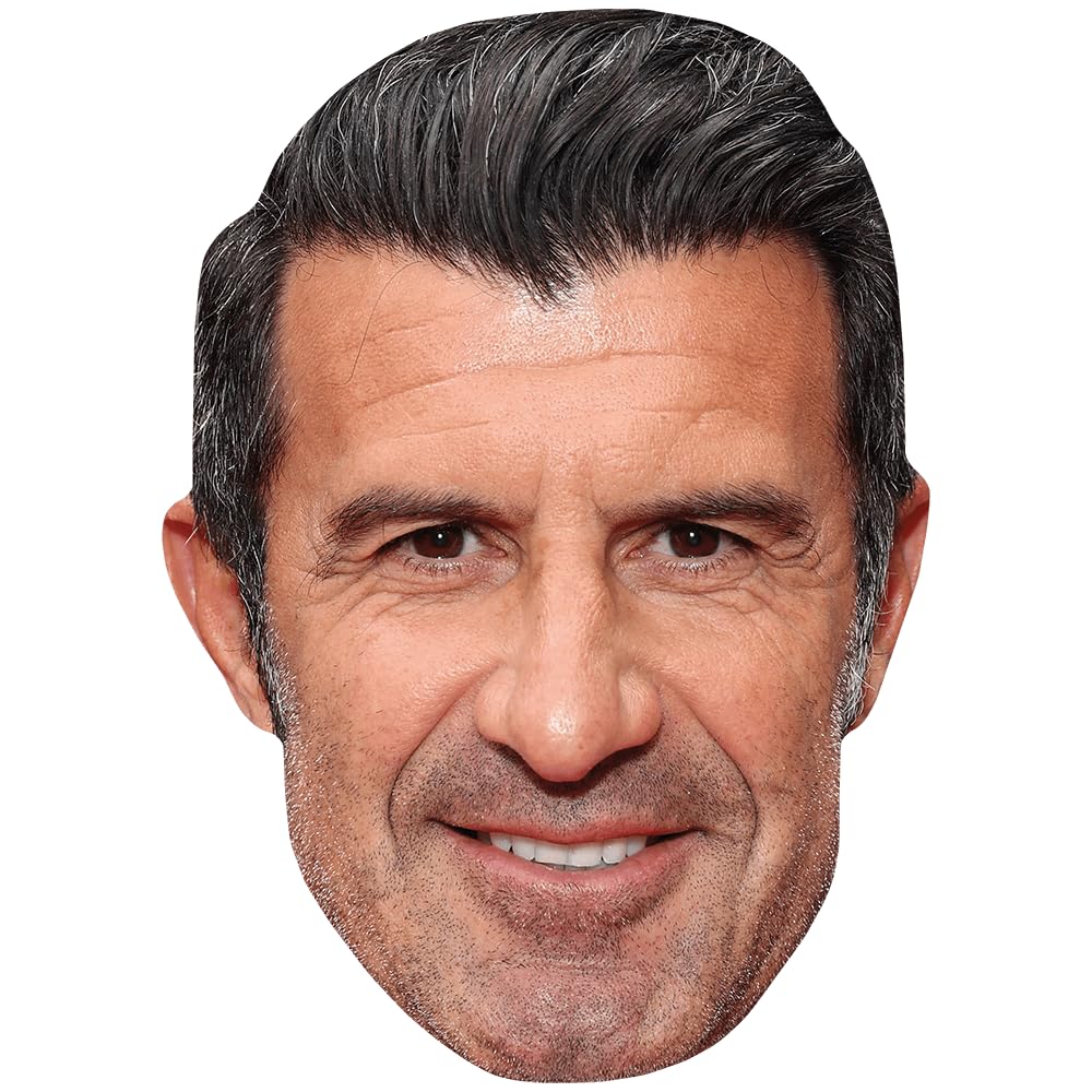 Luis Figo (Smile) Celebrity Mask, Flat Card Face, Fancy Dress Mask