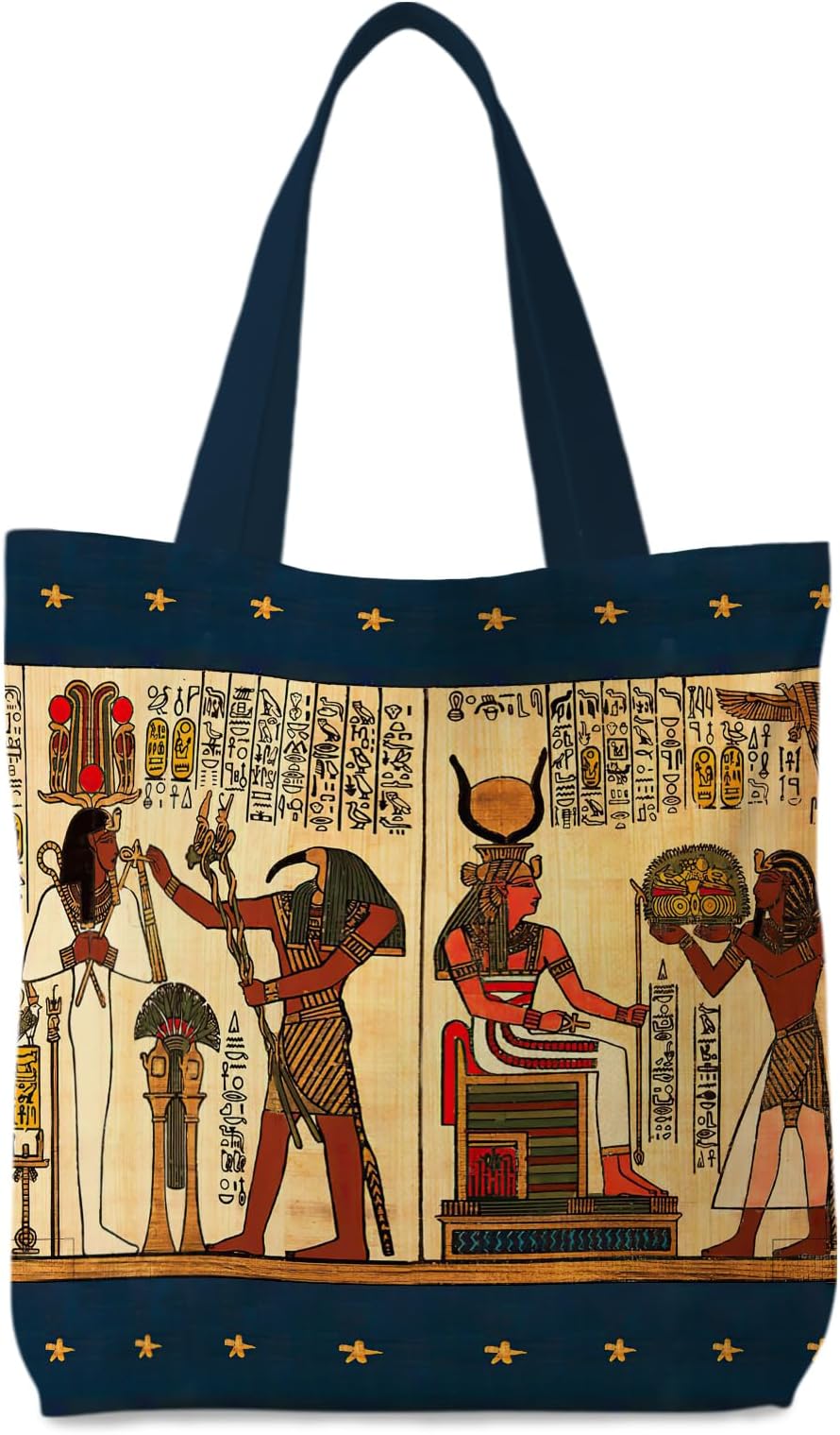 Ancient Egypt Tote Bag Aesthetic, Vintage Canvas Tote Bags for Women