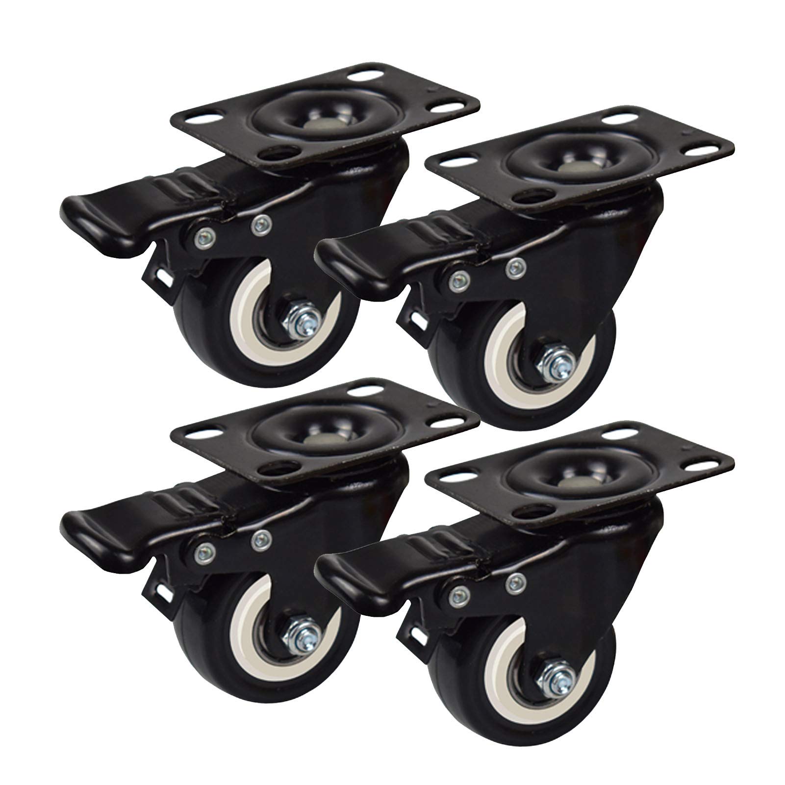 Roulettes de meubles pivotantes 1,5 pouces avec freins pour table