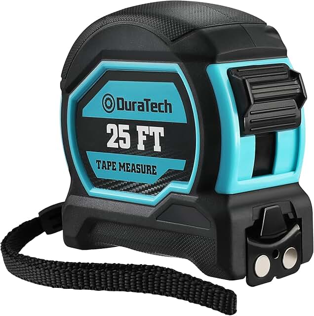 DURATECH Magnetic Tape Measure 25FT with Fractions 1/8, Retractable Measuring Tape, Easy to Read Both Side Measurement Tap...