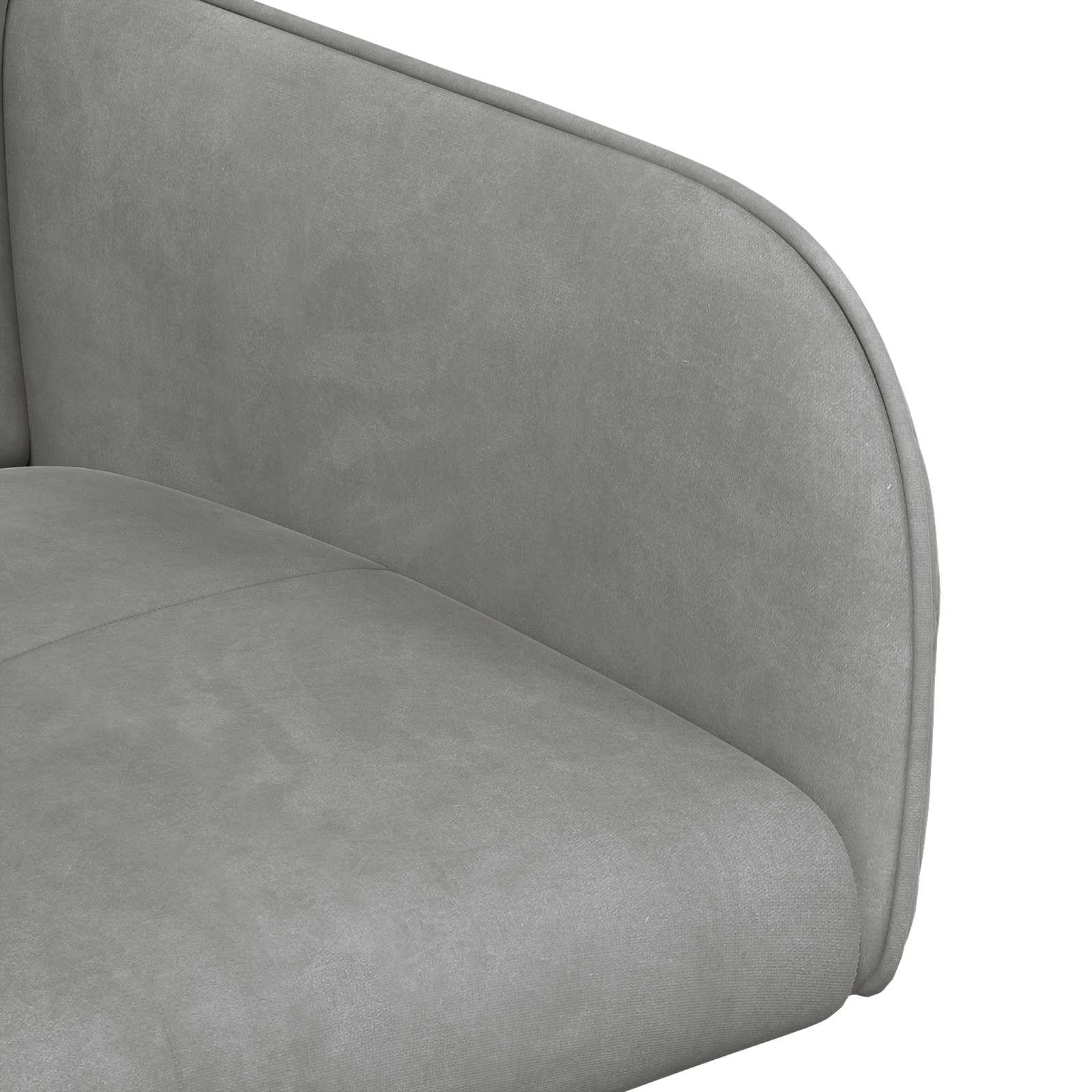 Krzesło do jadalni, zestaw 4 sztuk, aksamitne, jasnoszare 59 x 56,5 x 86 cm, z metalowym stelażem, krzesło tapicerowane z podłokietnikami, ergonomiczne oparcie, nowoczesne wzornictwo, trwałe