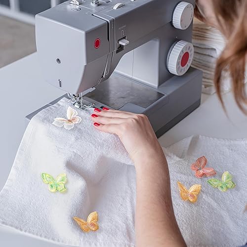 Miniatura 21 de Parches de encaje de mariposa de doble capa, apliques de organza de doble capa, bordados decorativos para boda, vestido de novia, ropa, jeans, 9